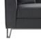 Armen Living Everest 90" Gray Fabric Upholstered Sofa with Brushed Stainless Steel Legs LCEV3GREY - alternate 7